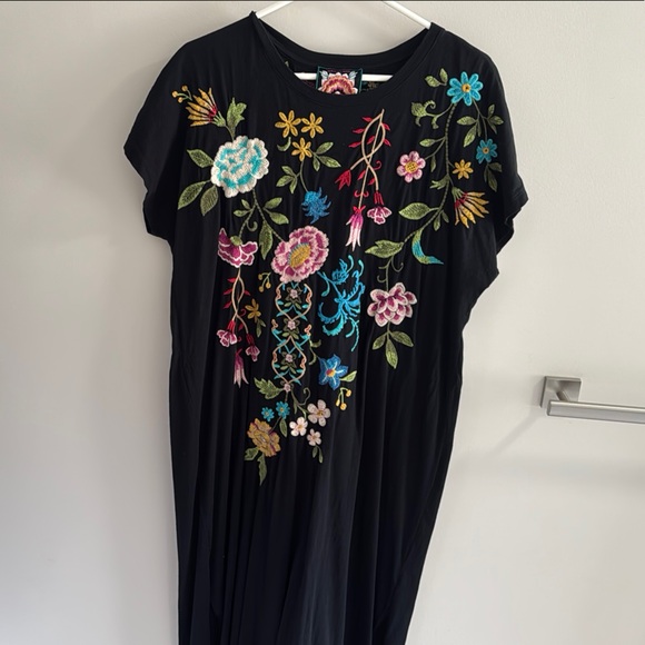 Johnny Was Black Dolman Sleeve Maxi Dress - Picture 1 of 6